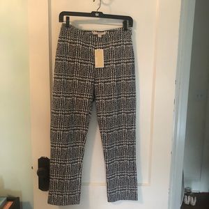 Michael Kors plaid knit cropped pants